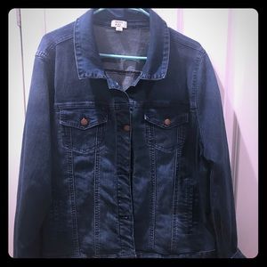 Womens plus crown & ivy denim jacket 2x
